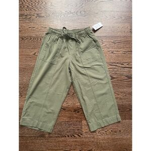 Karen Scott Womens Regular Fit Mid Waist Solid Capri Pants | Green | Size: XS